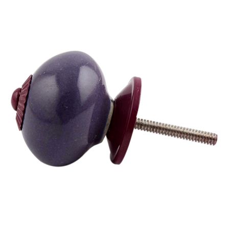 Purple Round Purple Fitting Ceramic Knob